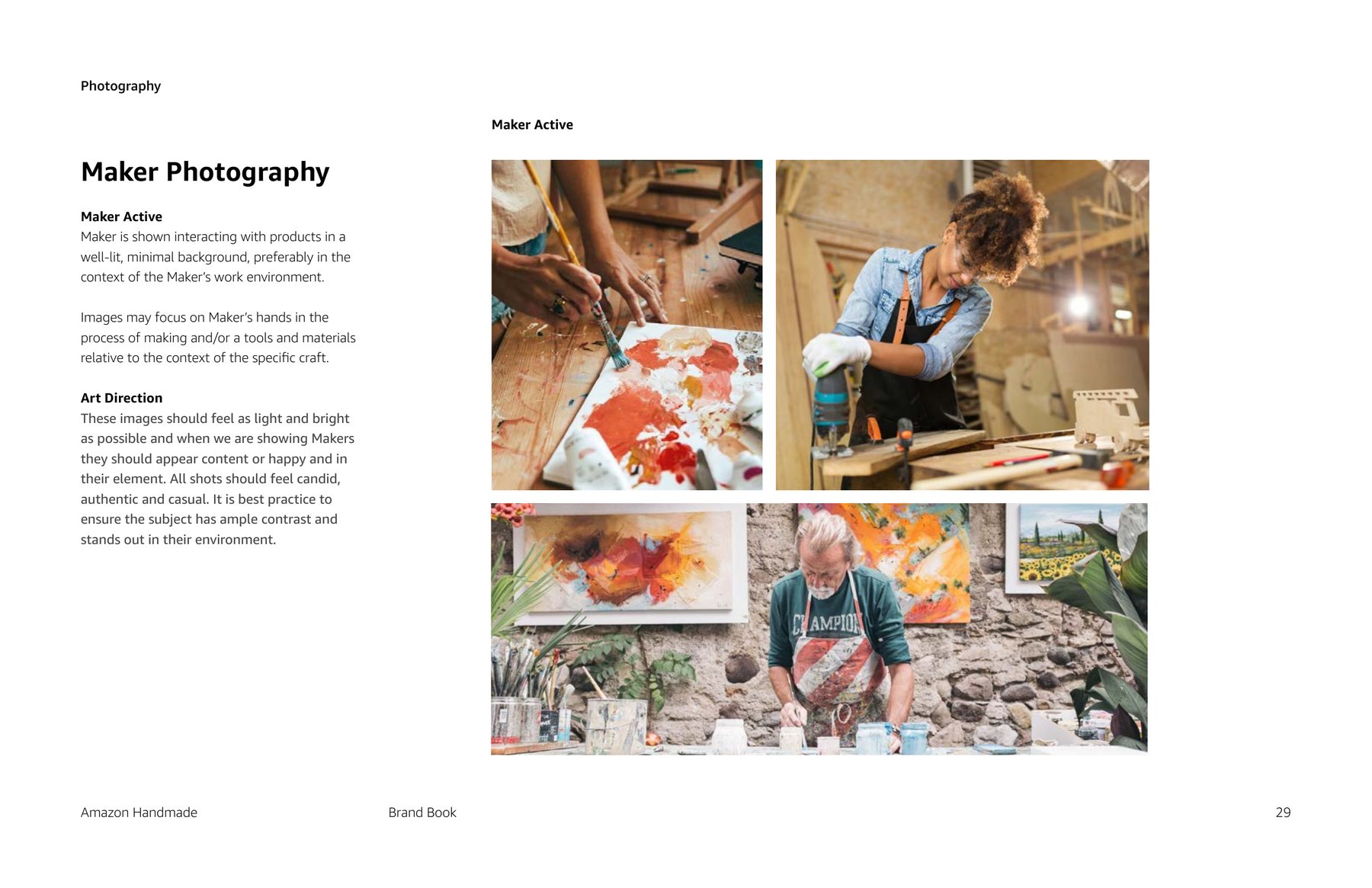 Amazon Handmade brand book, page 29 of 39