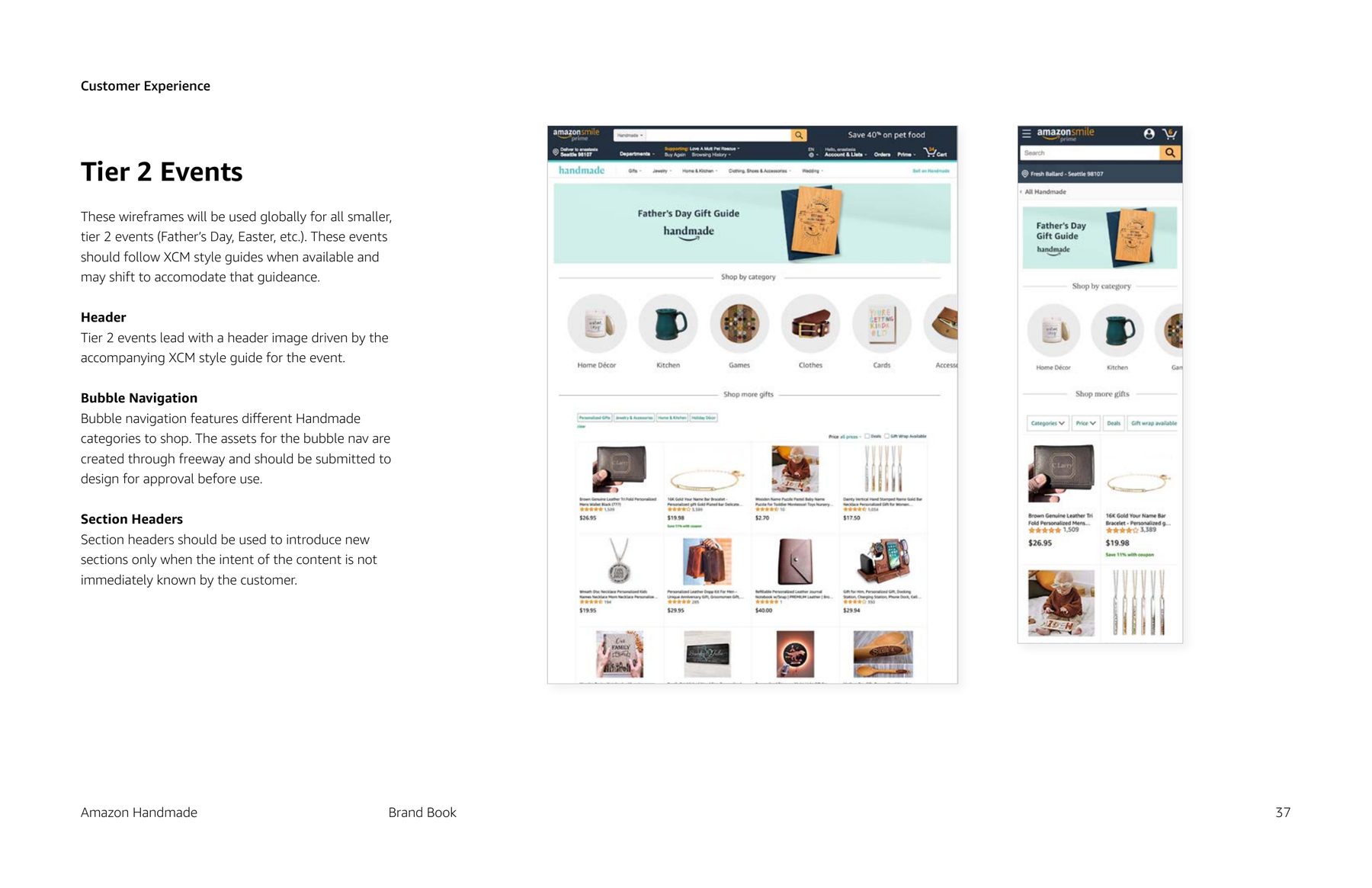 Amazon Handmade brand book, page 37 of 39