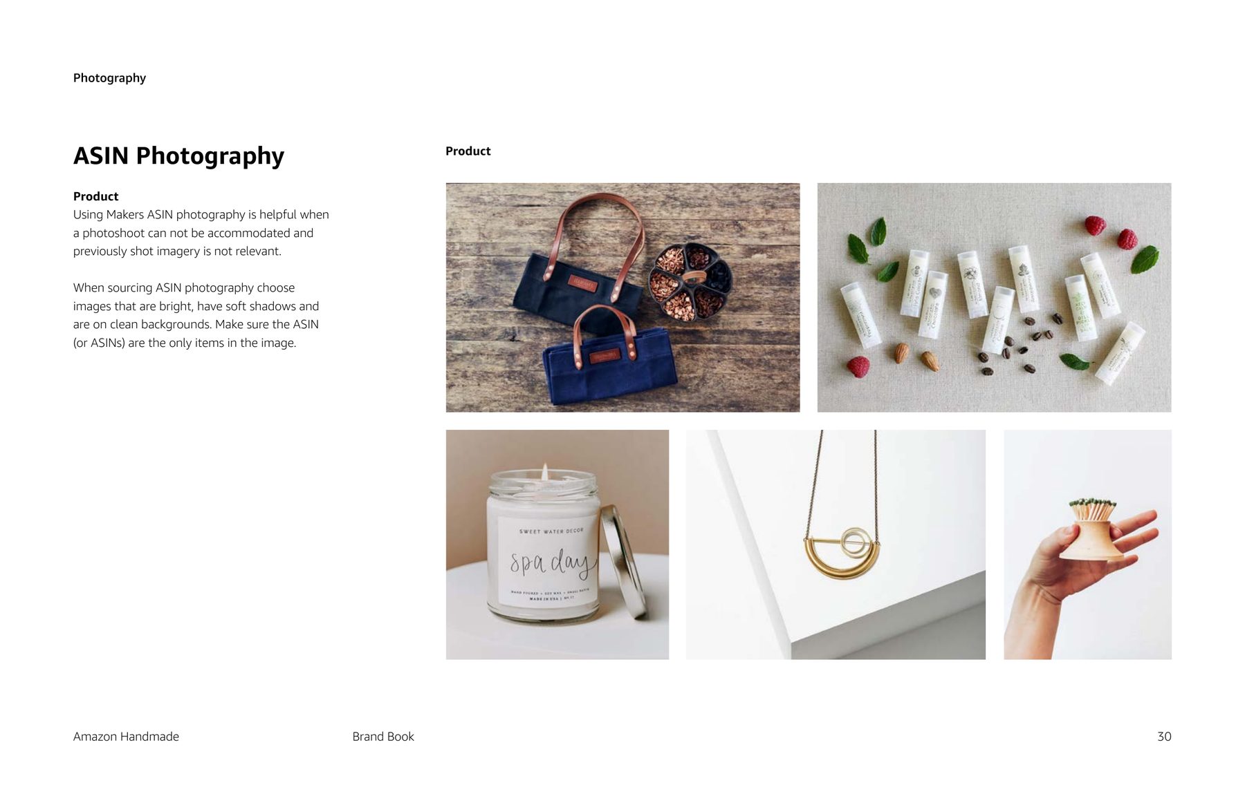 Amazon Handmade brand book, page 30 of 39