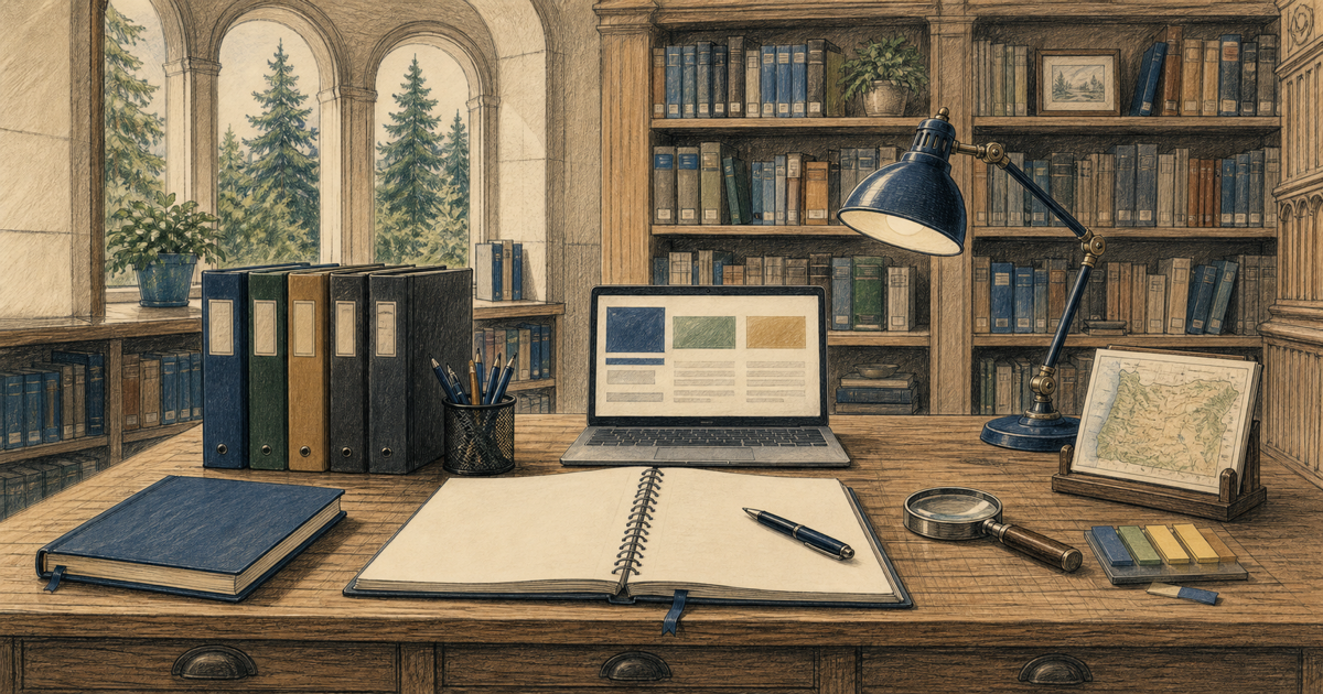 Detailed sketch of an Oregon research and reference desk prepared for massage therapy professionals.