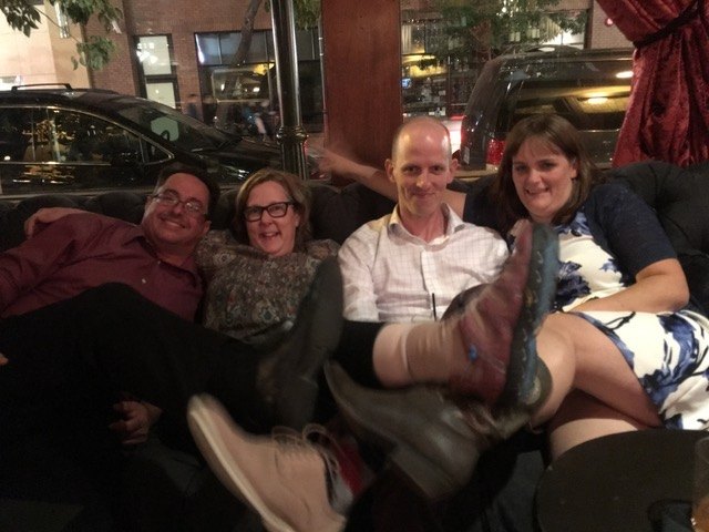 AMTA Oregon members relaxing together after an event