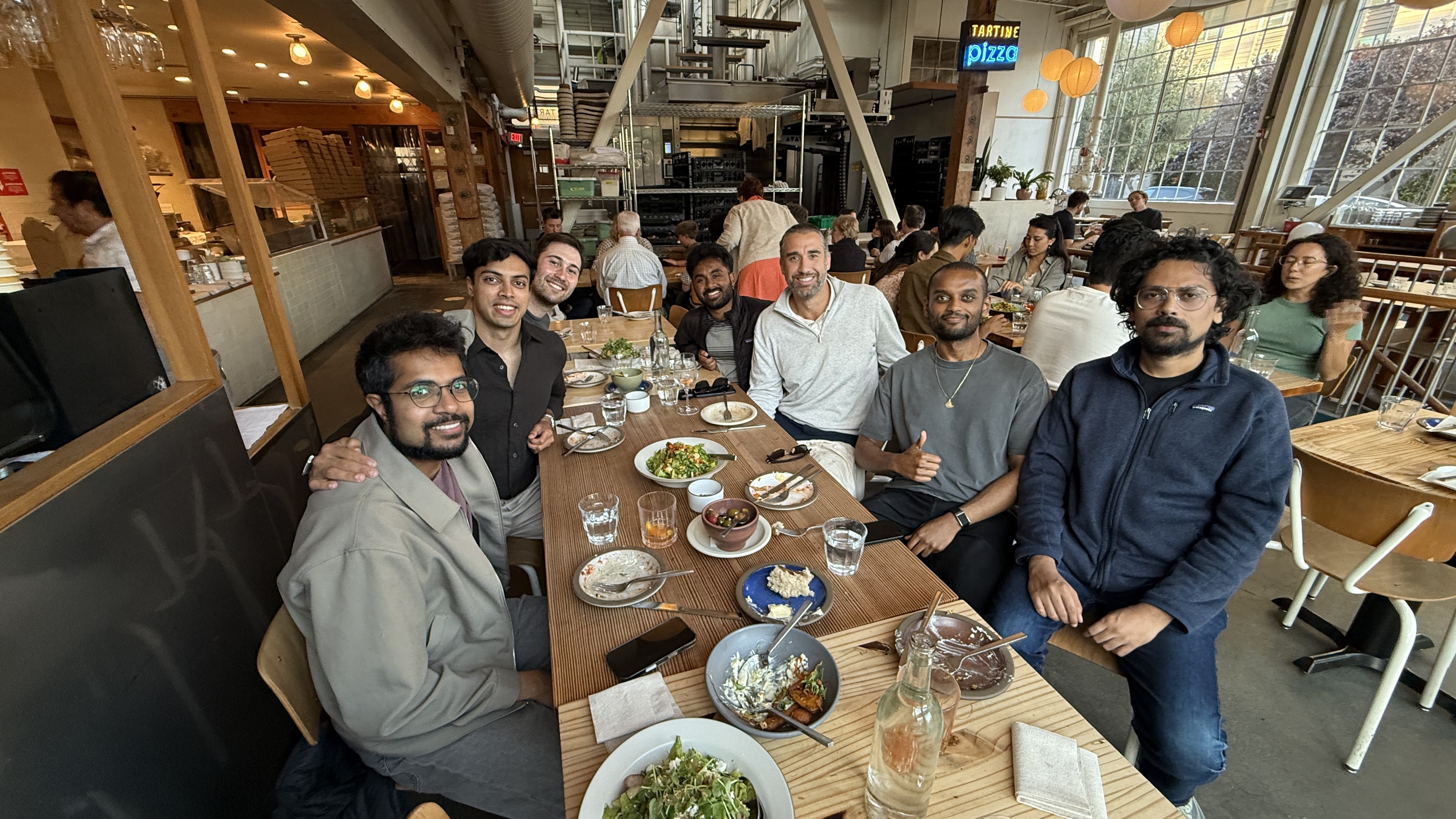 Founders seated at the Grand Rounds dinner at Tartine Manufactory