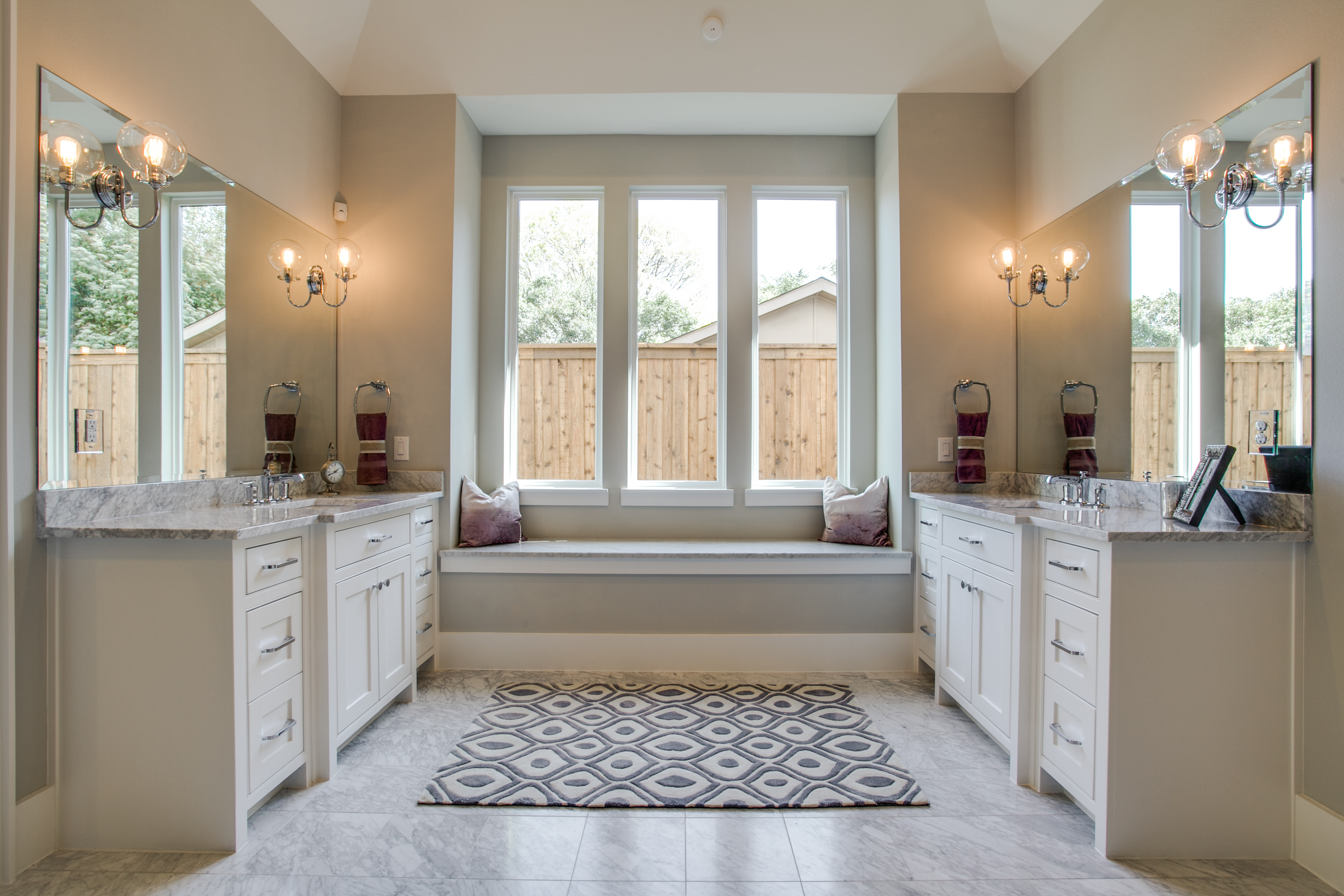 Primary suite in a completed Cambridge home