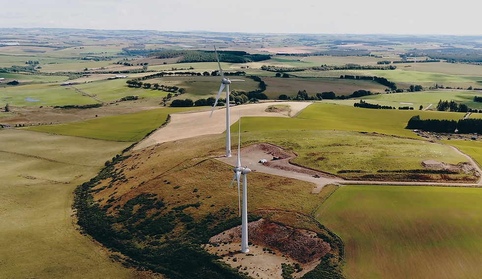 Bradley 2 Wind Farm turbines in Aberdeenshire, Scotland