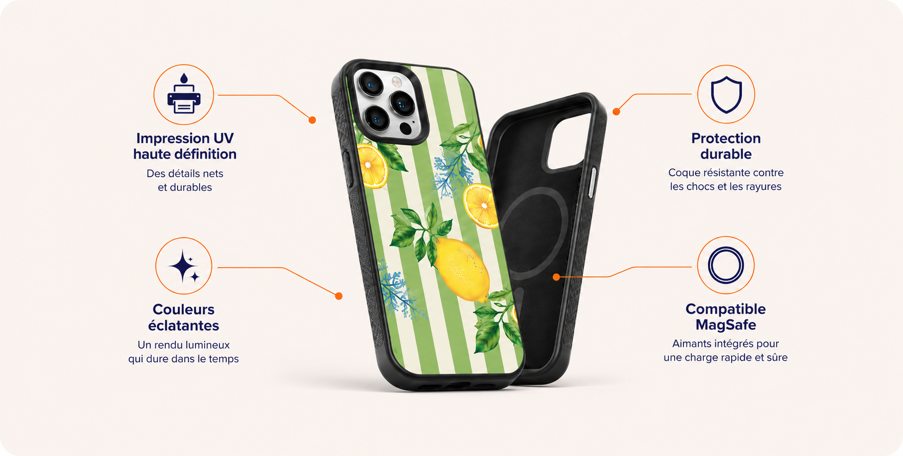 Coques imprimées en haute définition