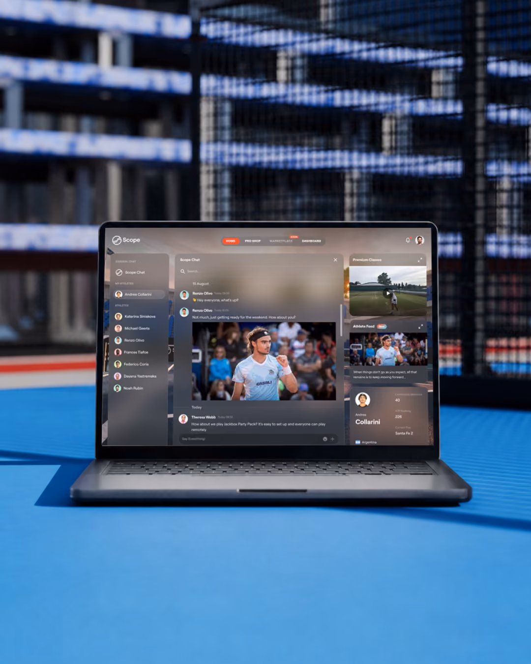 Scope app on laptop