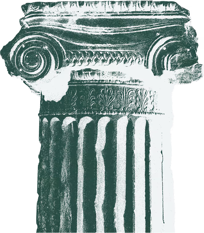 Green pillar illustration