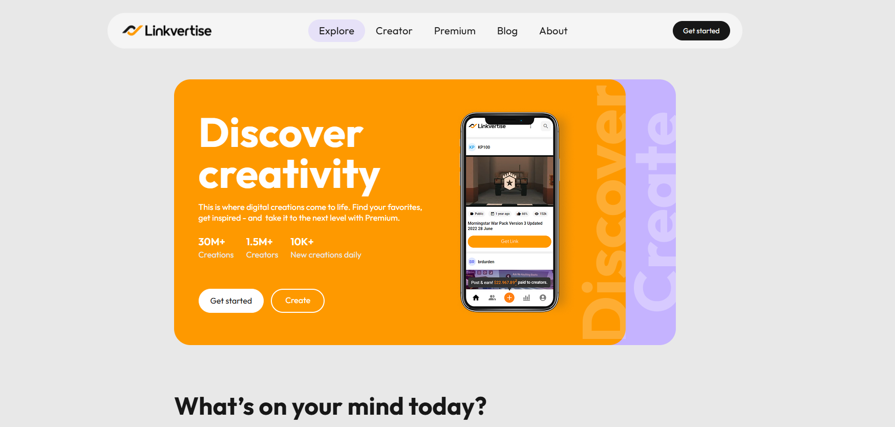 The picture linkvertise.com shows when its homepage is shared