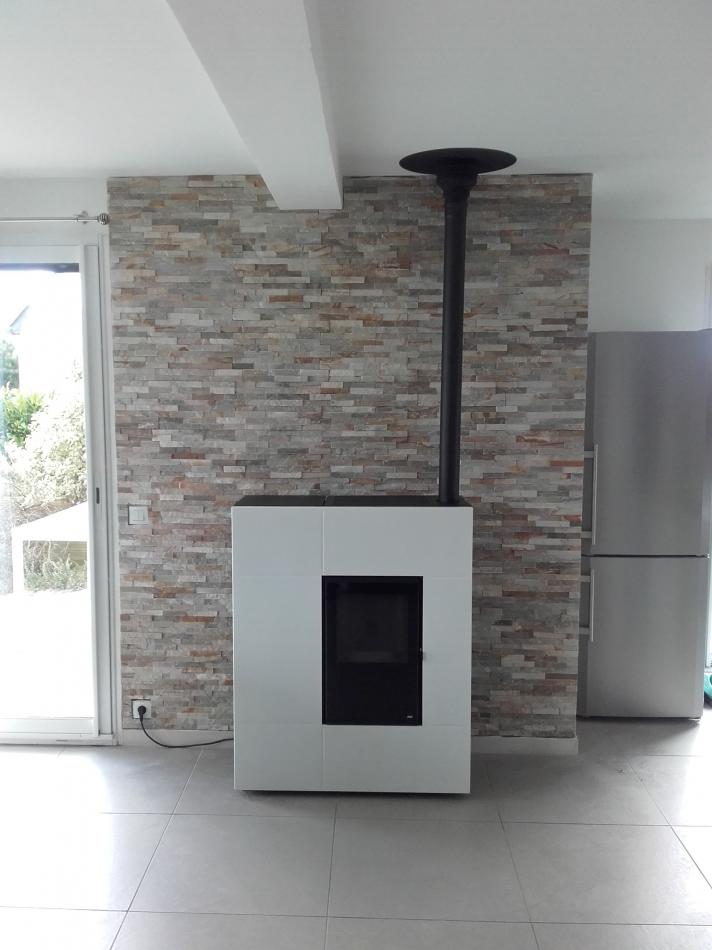 Installation d'un poêle à granulés MCZ chez un client