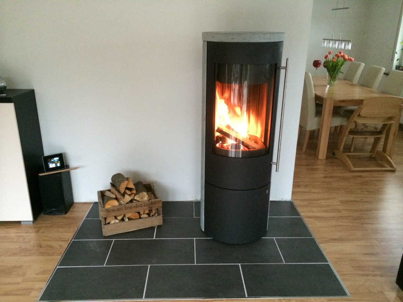 Installation d'un poêle à bois Termatech chez un client