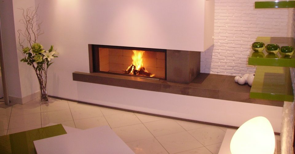 Installation d'une cheminée Spartherm chez un client