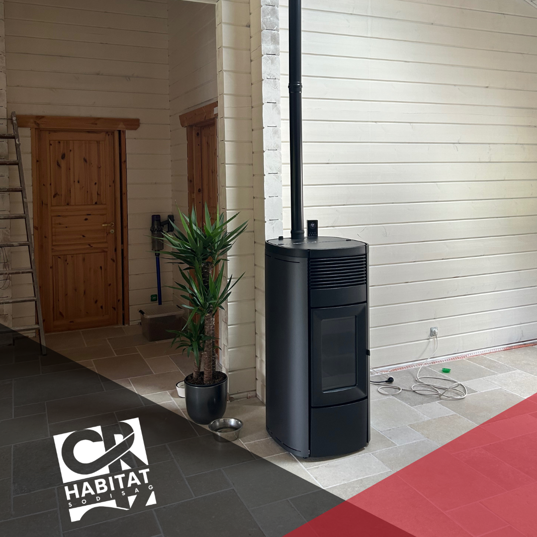 Installation d'un poêle à granulés MCZ chez un client