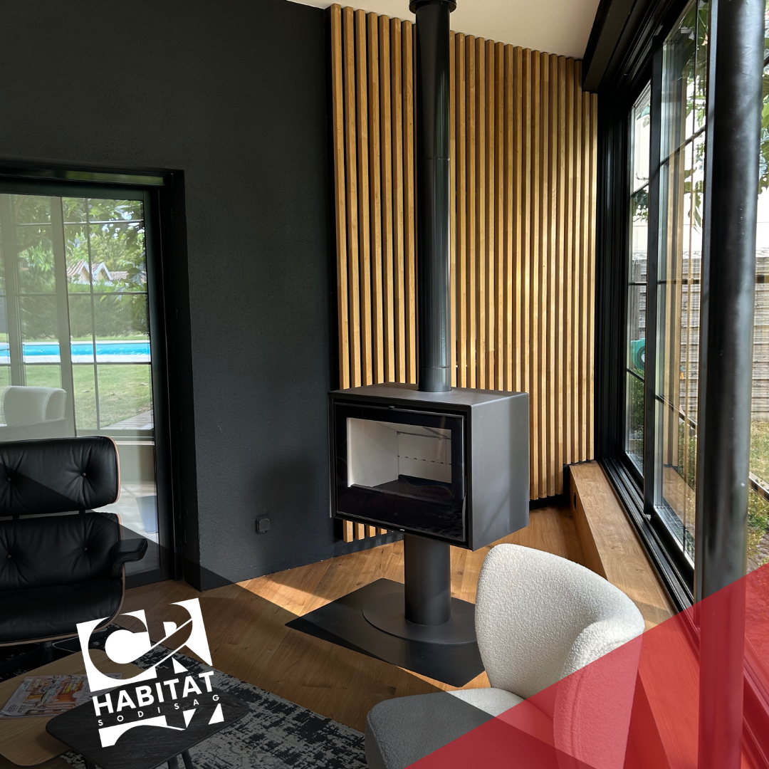 Installation d'un poêle à bois chez un client