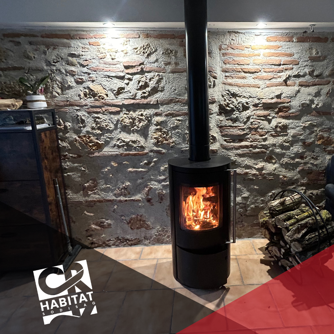 Installation d'un poêle à bois Termatech chez un client