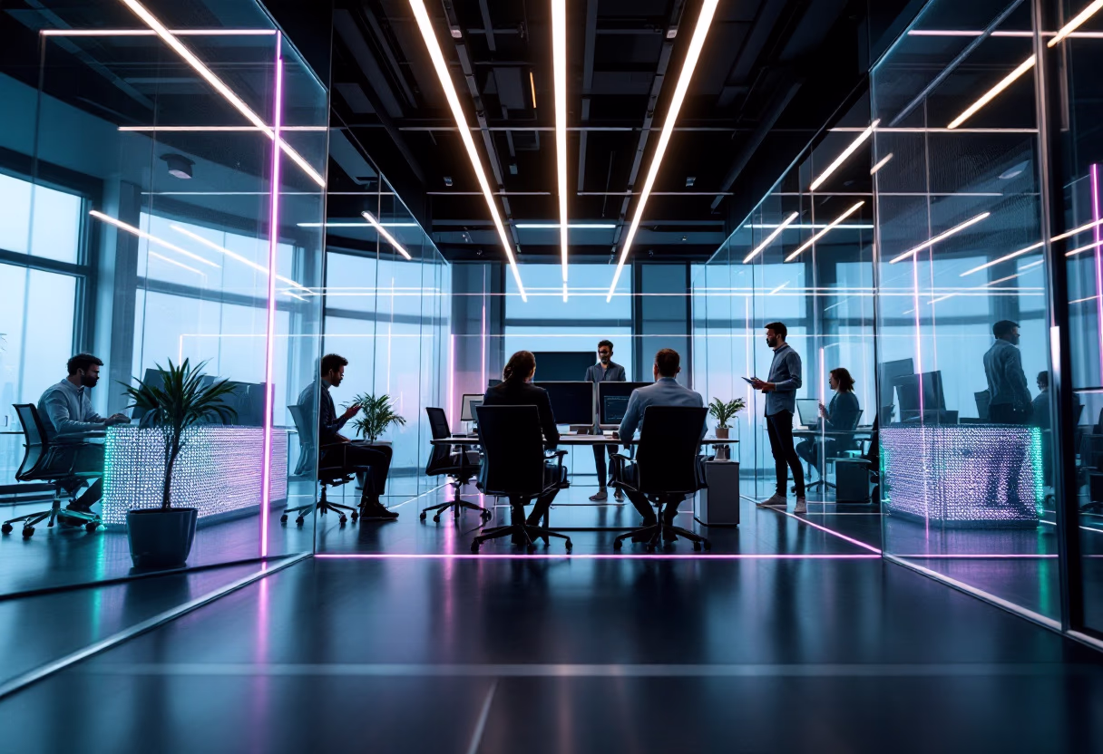 Equipo de trabajo en una reunión