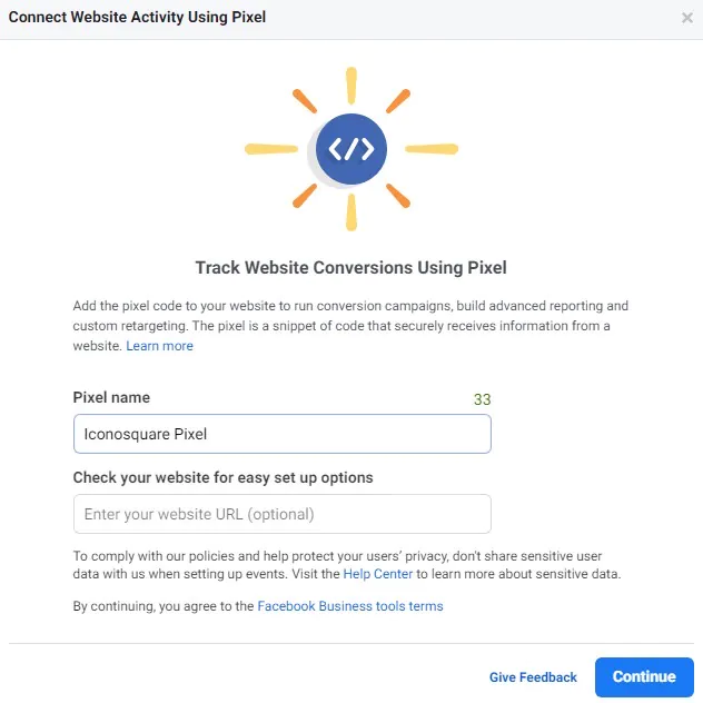 Install Facebook Pixel to retarget website visitors
