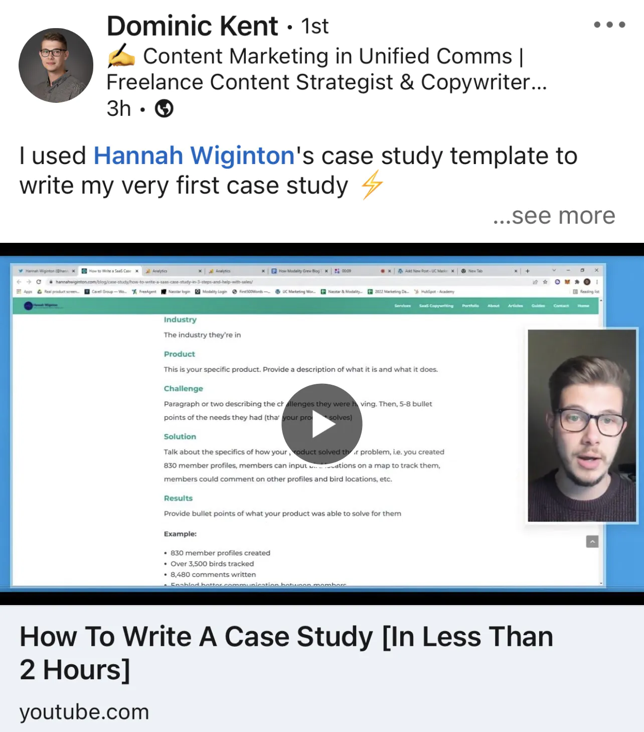 Types of LinkedIn video