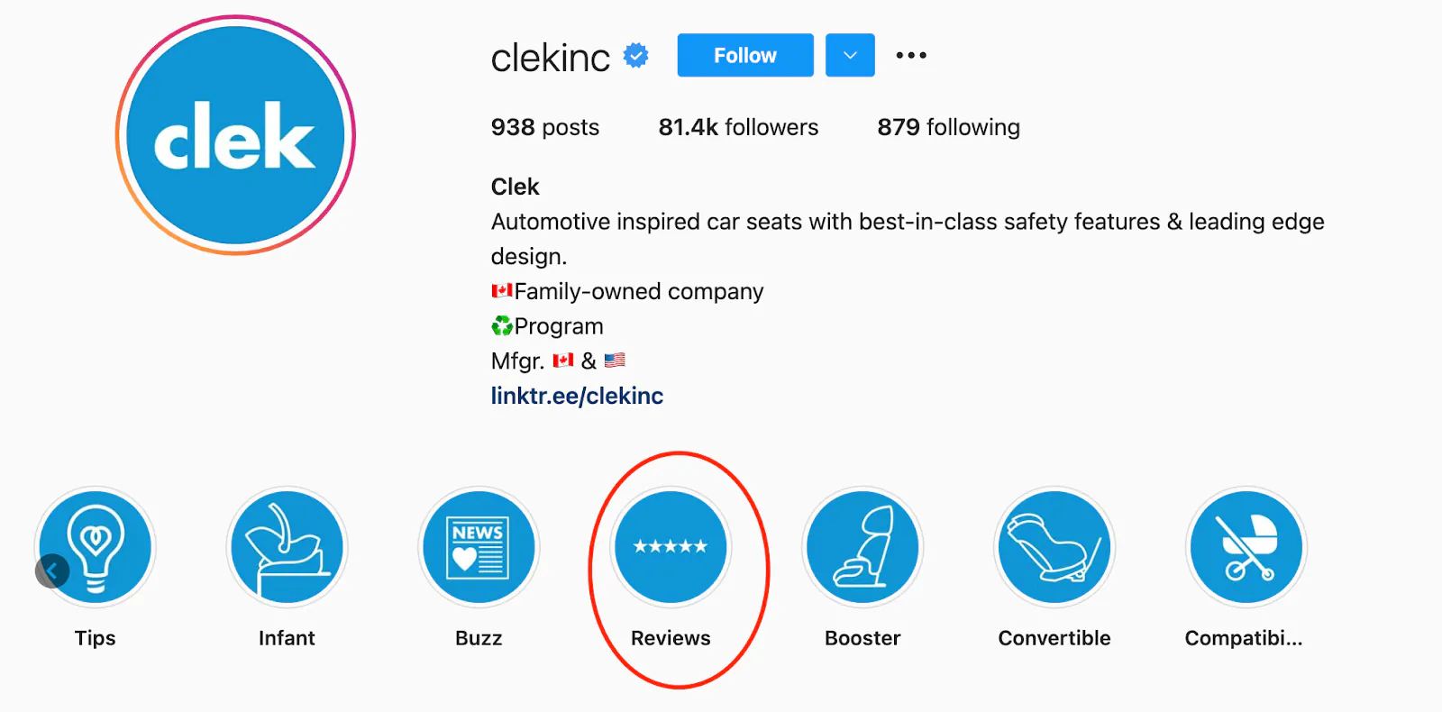 Create an Instagram Story Highlight for Customer Reviews