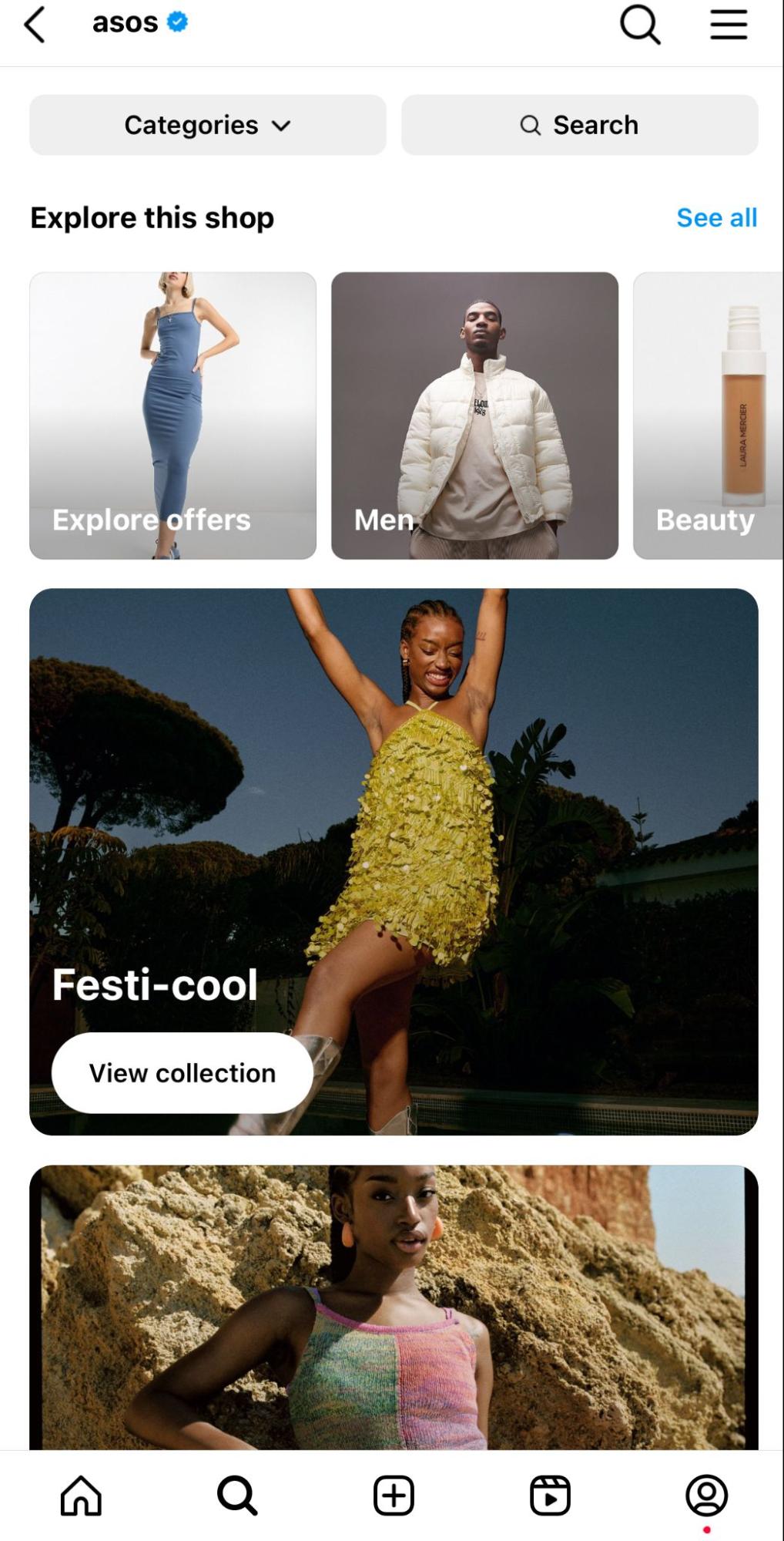 Asos' Instagram shopping