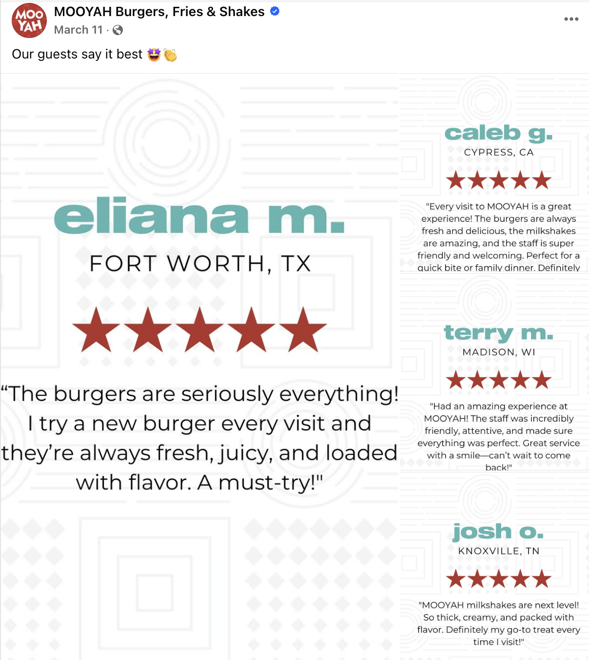 UGC testimonials