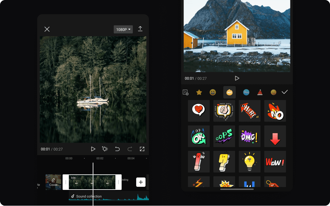 Editing a video in Capcut