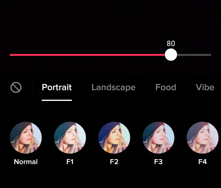 Select the filter you want to use