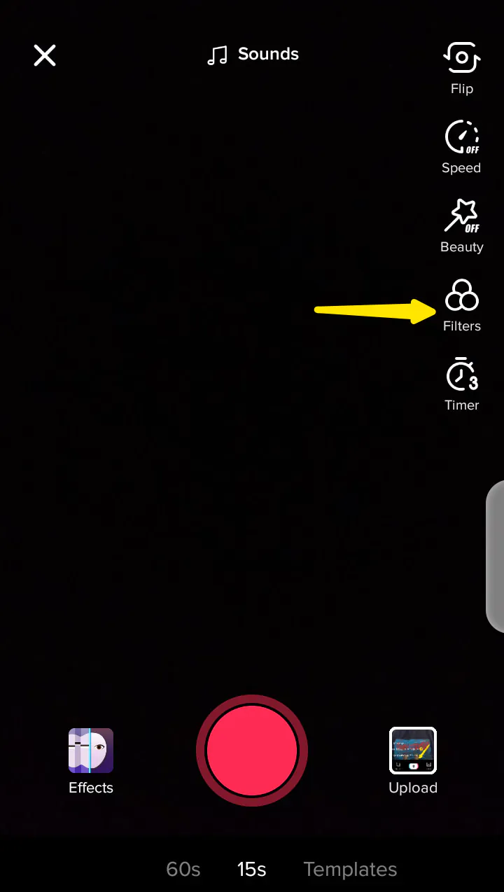 click on the ‘Filters’ icon on the top-right corner of your screen