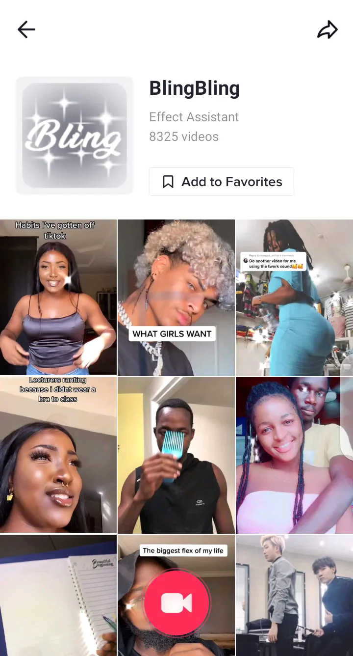 Tap on the red record button at the button of the page