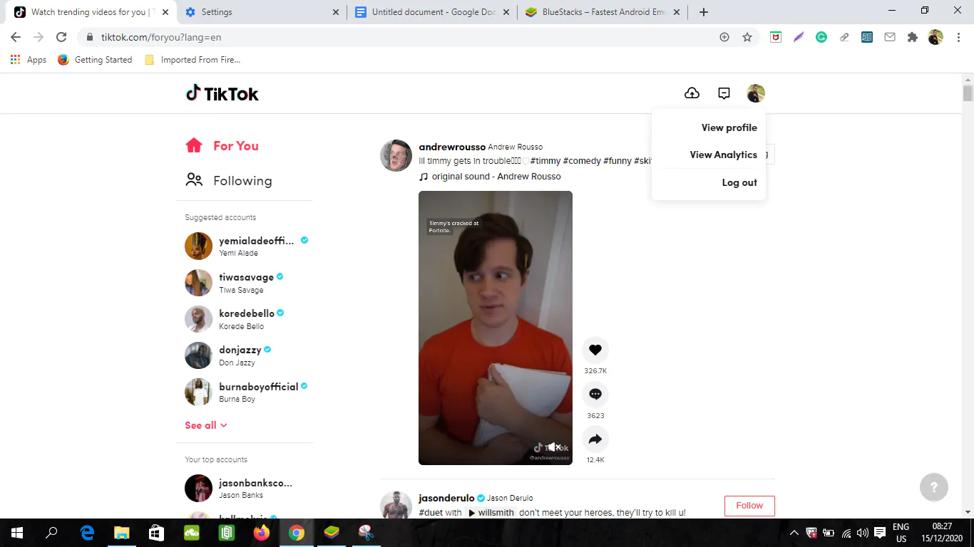How to check TikTok analytics on desktop