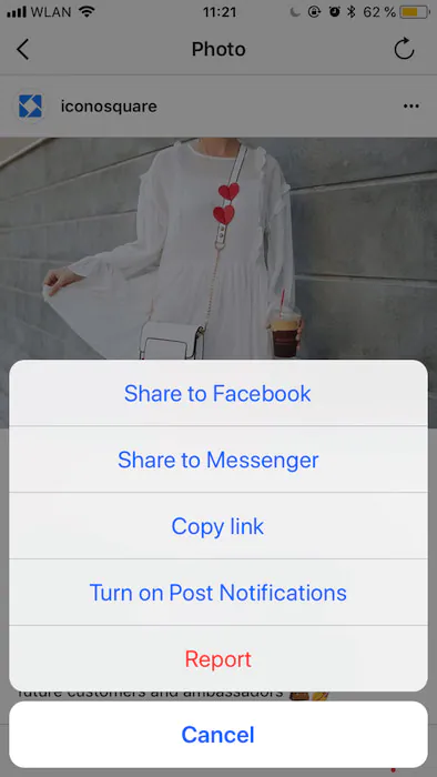 Use a repost tool such as Repost for Instagram