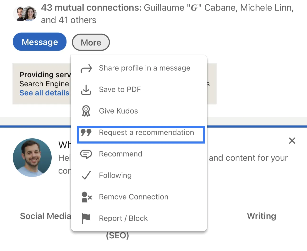 Take advantage of recommendations