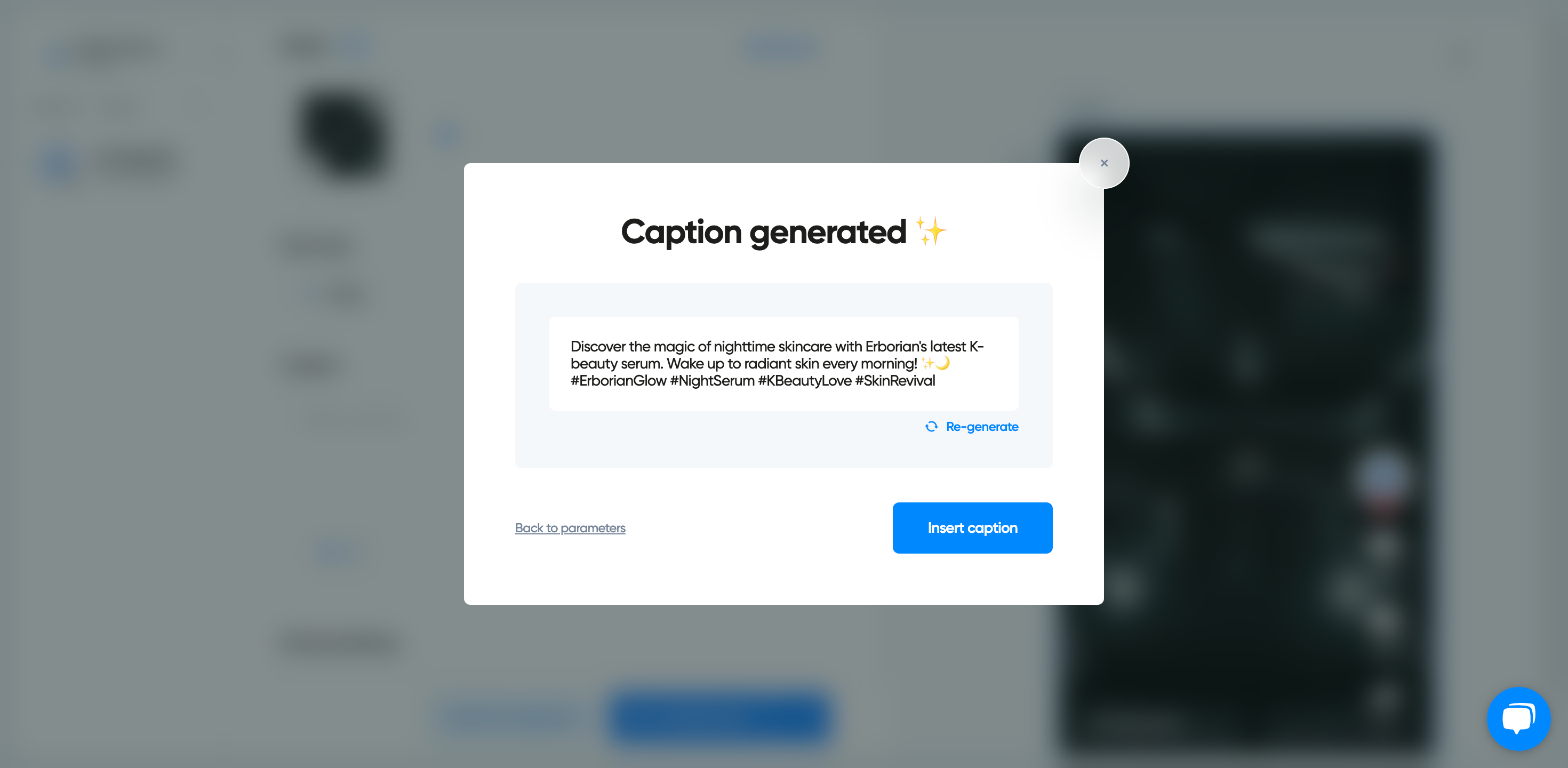 Example of an AI-generated TikTok caption with Iconosquare