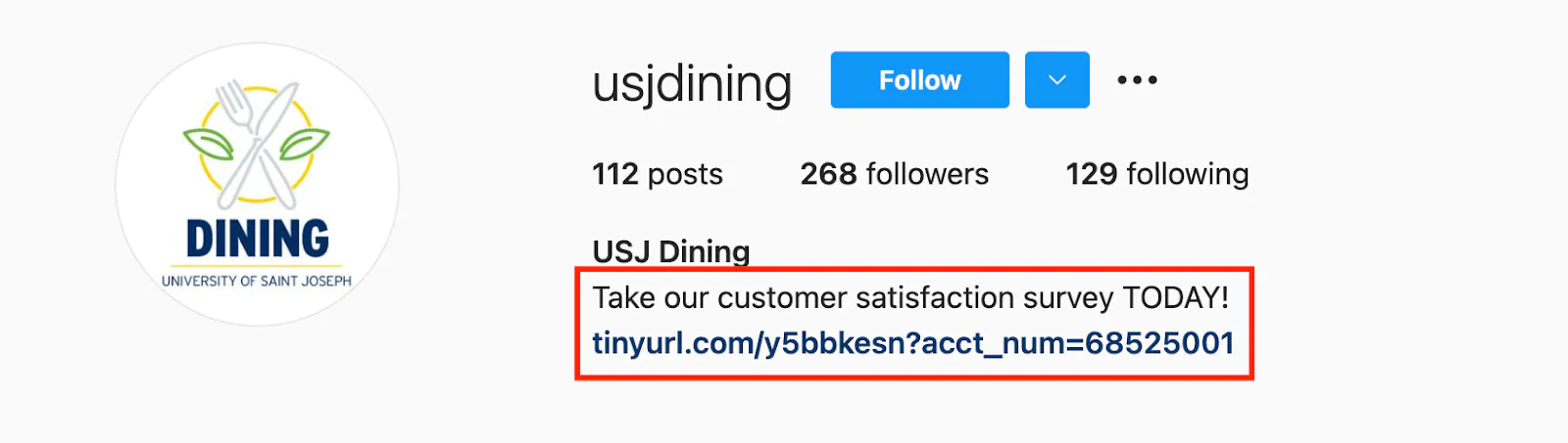 Include a Bio Link to Your Customer Satisfaction Survey