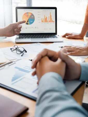 Reviewing marketing performance charts