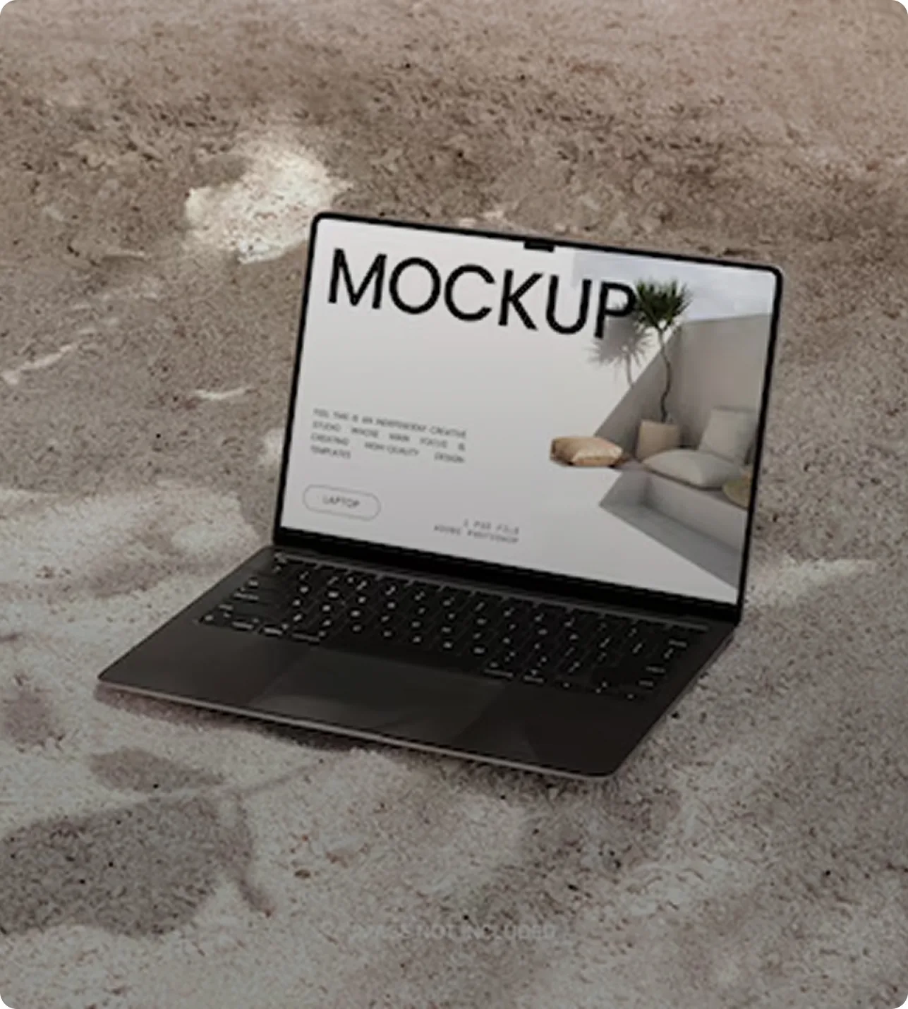 Website van Manoir De Cleville op een laptop