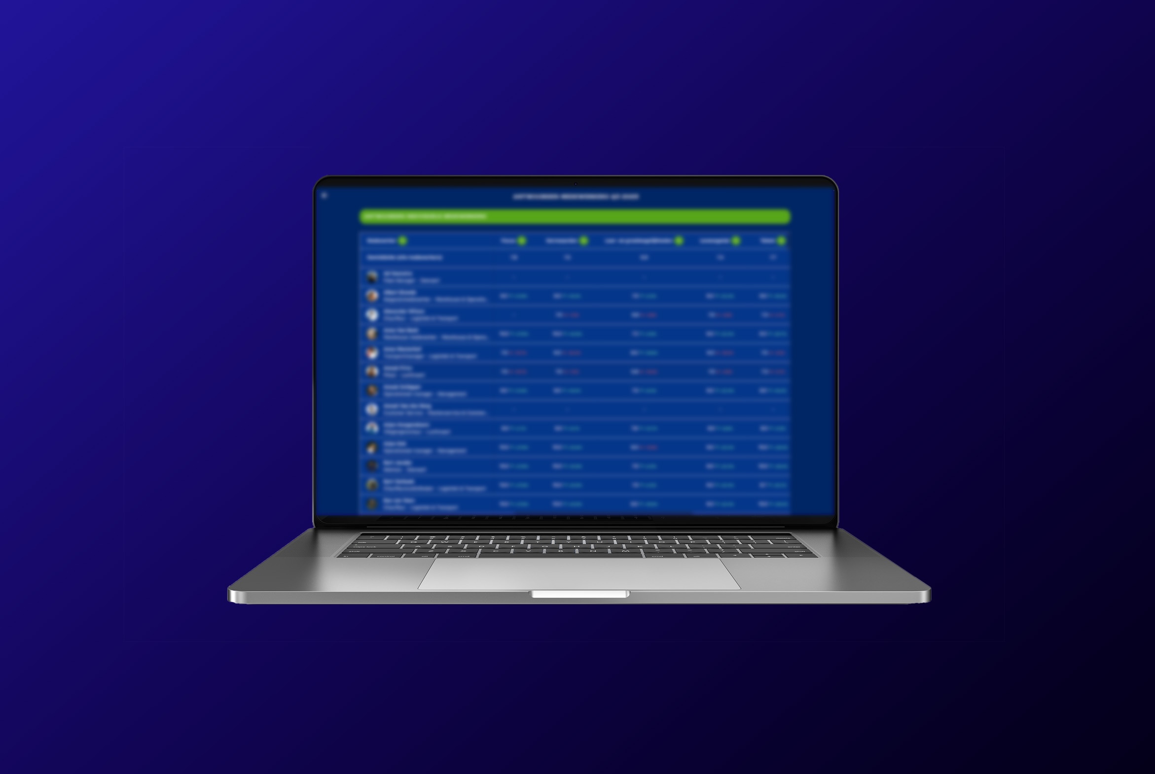 Desktop werkgeluk app dashboard