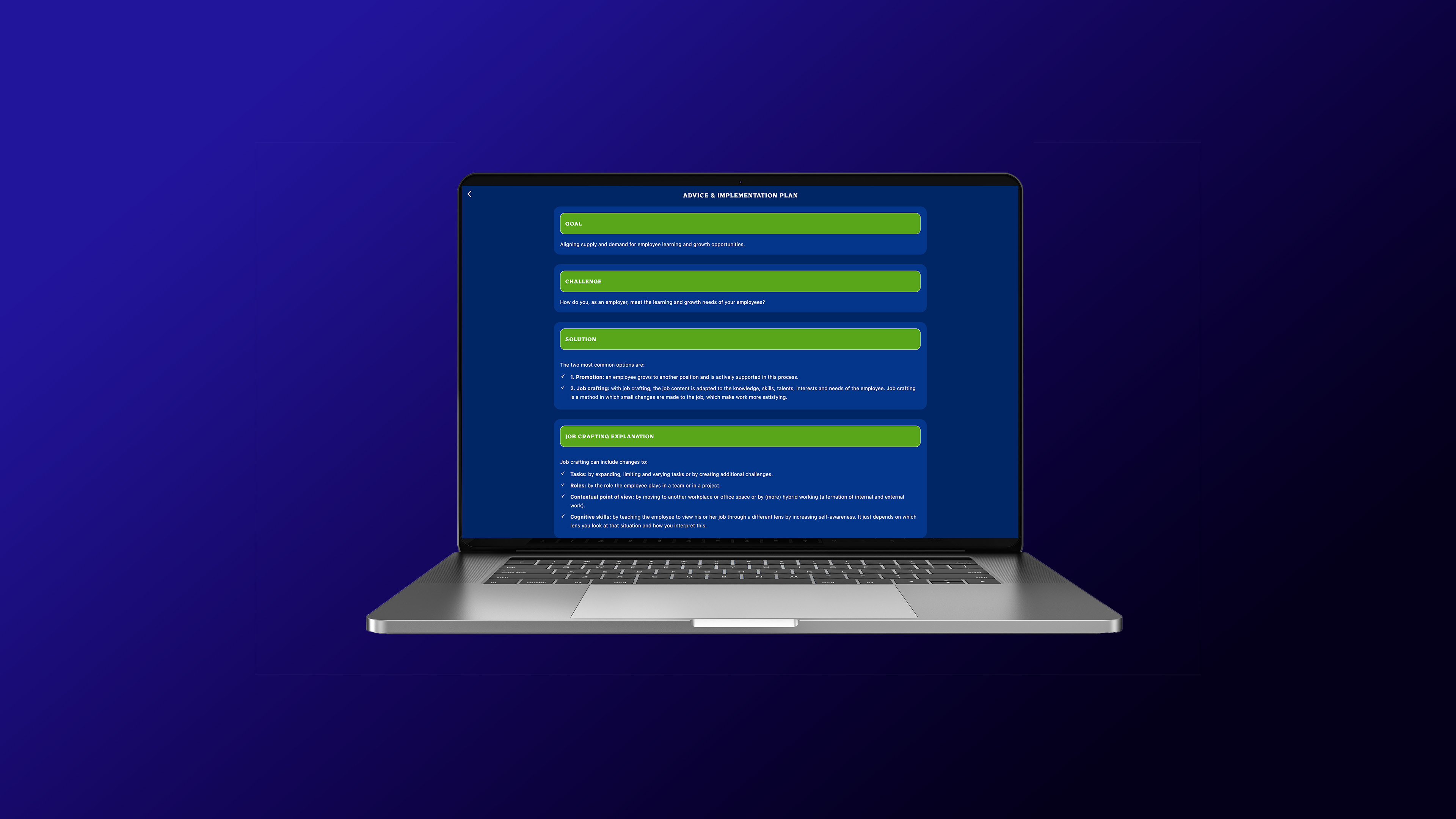 Werkgeluk App Module Leiderschapprogramma's