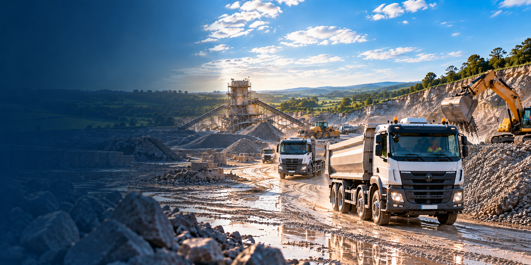 Tipper driver using Tipper360 during a working construction job