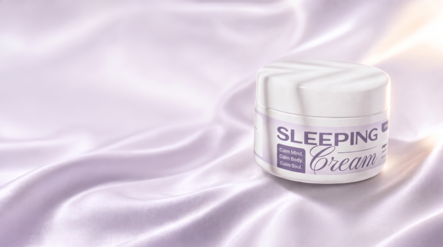 Luminex Sleeping Cream hero image in a warm, premium launch setting