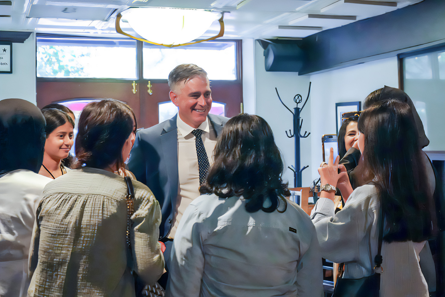 Rep. Michael Baumgartner (R-WA) talks with guests at No One Left Behind's congressional reception.