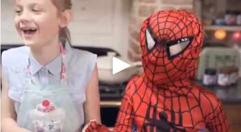 Image of Evie in Jack in the kitchen making a Jima Jams recipe 