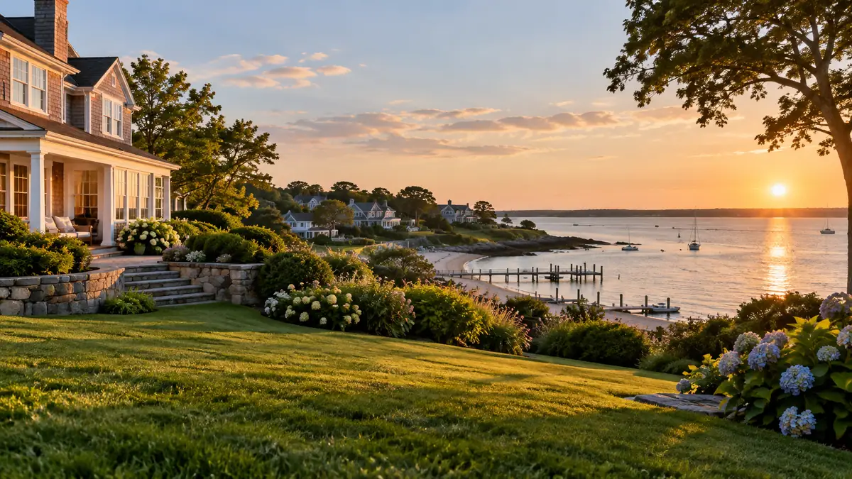 A coastal residential community on Long Island