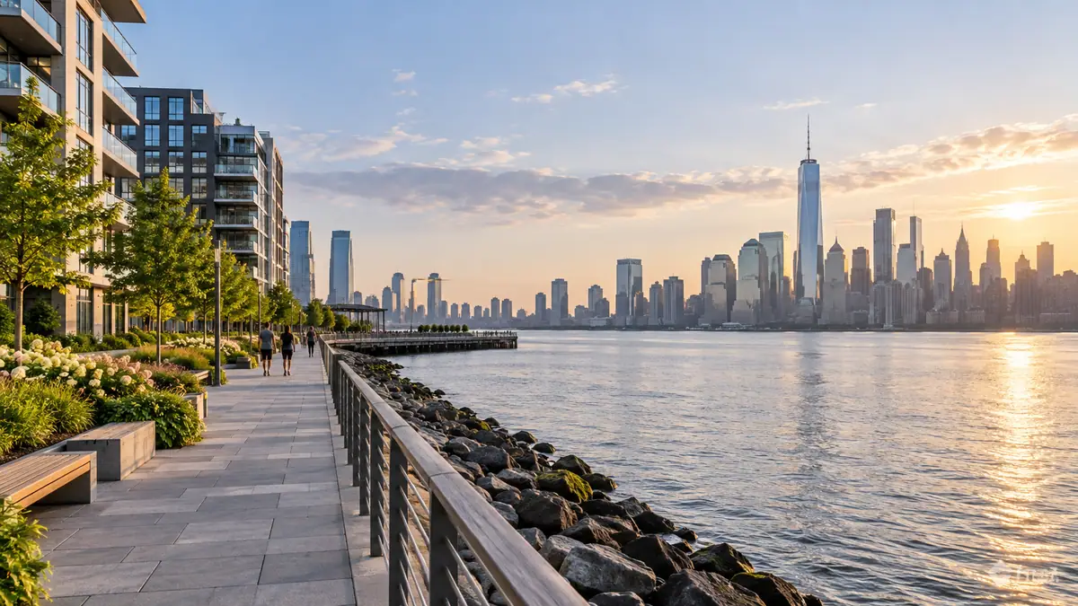 The Manhattan skyline from the New Jersey waterfront