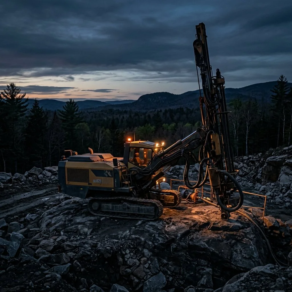Capital Rock drill rig on a rock-work site.