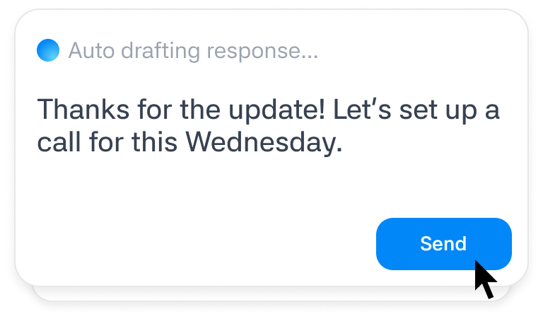 A reply draft waiting for your send