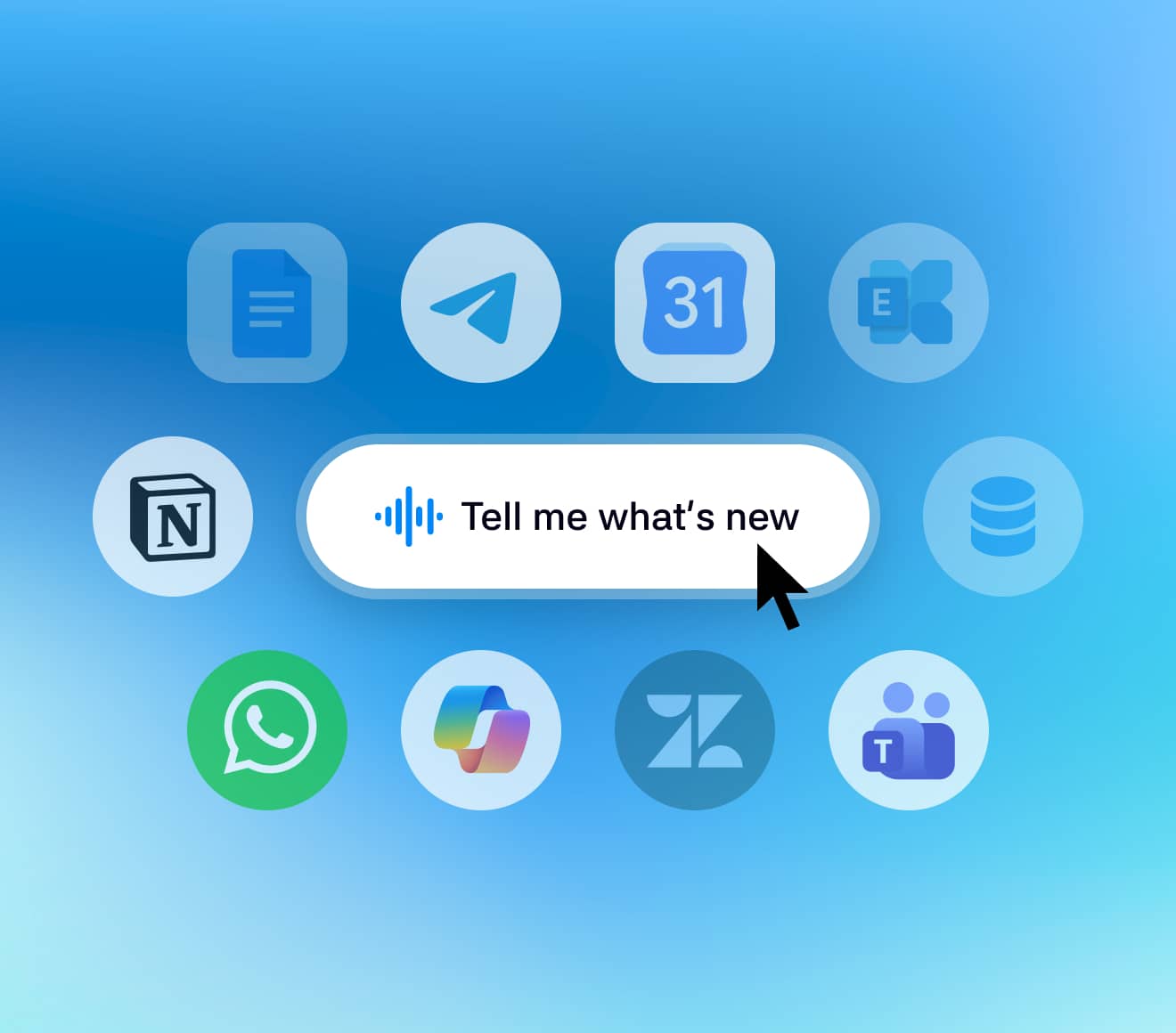 Luv searching across five connected apps