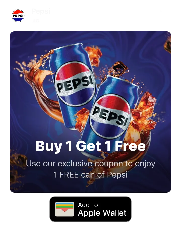 Pepsi branded interactive content overlay