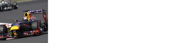 F1 race interactive content overlay