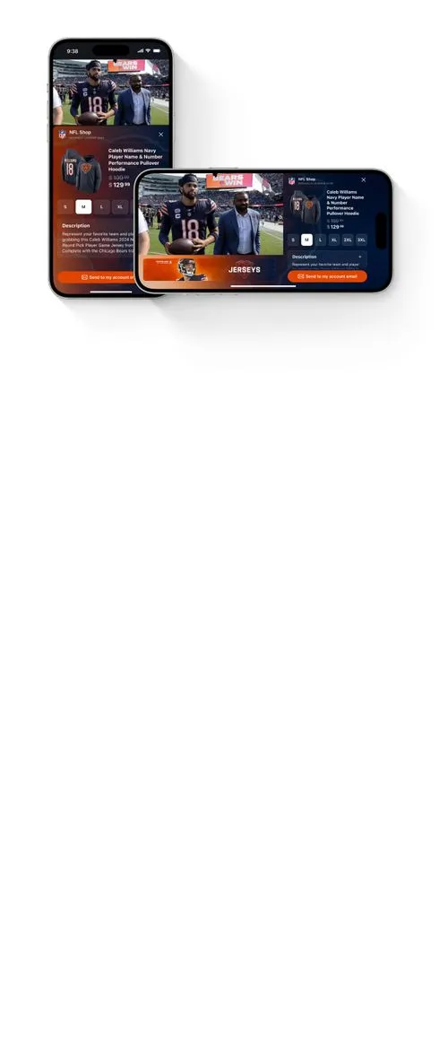 StreamLayer shoppable ad on mobile device