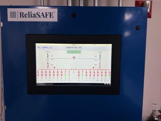 Touchscreen interface on a ReliaSAFE electrical monitoring panel